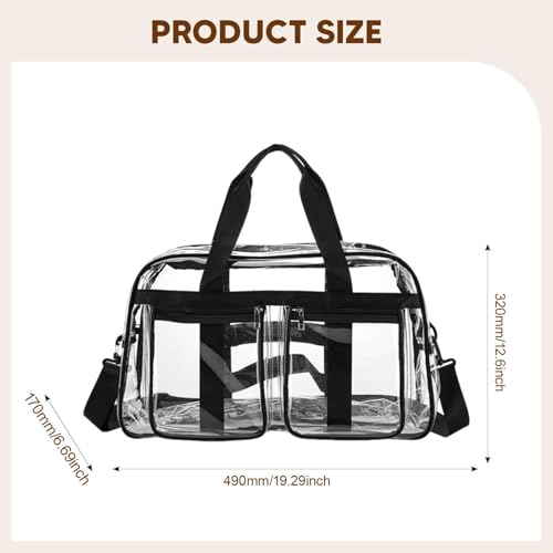 PVC Clear Tote Bag Handbag for Sports Events Travel Commuting Music Festival2