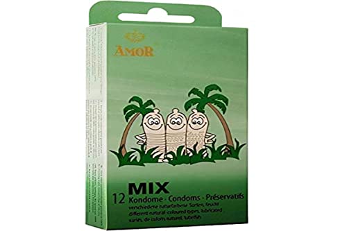 Amor Mix - 12 befeuchtete Kondome - Mixpackung zum Ausprobieren und Spaß haben