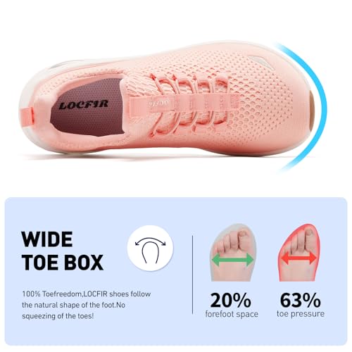 Image of Wide Toe Box Shoes Women Slip on Sneakers with Arch Support, Extra Wide Width Comfort Walking Shoes for Plantar Fasciitis, Zero Drop Cushion Tennis Gym Shoes