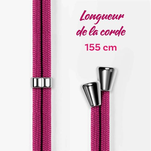 Coque avec cordon Samsung S24 ajustable et antichoc rose - 6