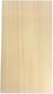 Kitchen Natural Hinoki Cypress 1-Inch Thick Reversible Cutting Board, Artisan Handmade One Solid Piece Serving Tray, Platter, Charcuterie, Made in Korea (14.2" X 8", Small)