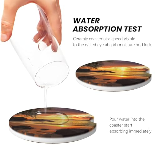 2 pack posavasos de cerámica para portavasos de auto miniatura 4