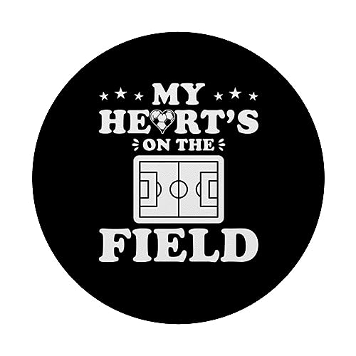 Soccer Mom Game Day My Heart´s On The Field Soccer Mom PopSockets Swappable PopGrip, Black - Image 3