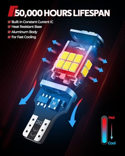 Image of Torchbeam 921 led Bulb Reverse Lights 500% Brighter 912 T15 LED White CAN-BUS for 922 906 W16W 912 921 Bulbs Replacement Reverse Light Bulb Backup Brake Lights for Car Trunk, Super Bright, Pack of 2