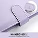Sooez A5 Notebook Photocard Binder, 6-Ring Planner with Stylish Design, Loose Leaf Personal Organizer Cover with Magnetic Buckle, PU Leather Binder with Macaron Colors (Dark Green)