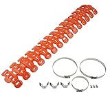 NICECNC Orange Pipe Heat Shield Cover Guard Protector Compatible with KTM 125/150 / 250/300 EXC, SX, XC-W Compatible with GASGAS EC 250/300 See Fitment