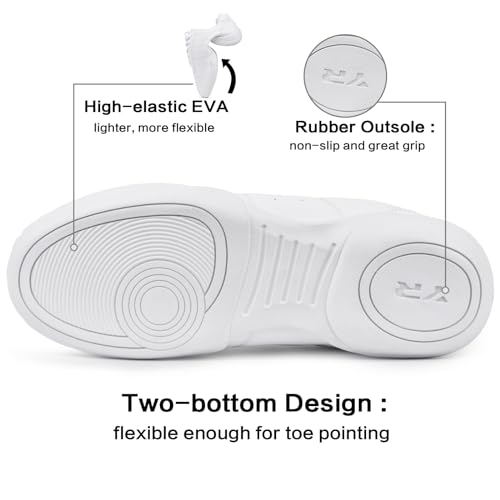 Image of CADIDL Cheer Shoes Women White Cheerleading Dance Shoes