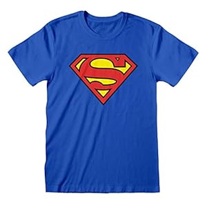 DC Comics Superman Classic Logo Men’s T-Shirt | Official Merchandise | S-XXL, Justice League Superheld mit…