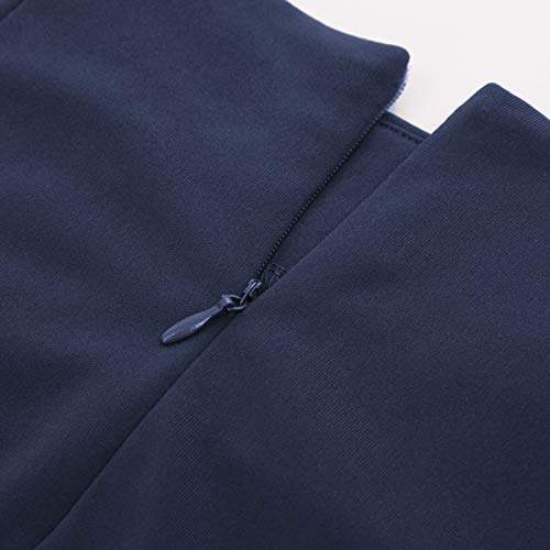 Image of Kate Kasin Wear to Work Pencil Skirts for Women High Waist Stretchy Knee Length Pencil Skirt(Navy Blue, X-Large)
