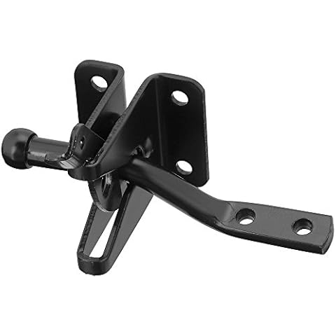 National Hardware N184-861 BPB21 Automatic Gate Latch in Black Cover