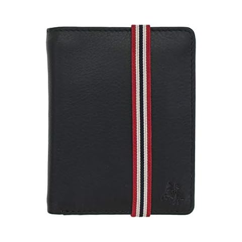 VISCONTI Gents Leather Bond Collection James Wallet RFID - BBD14 Black/Orange/Red Cover