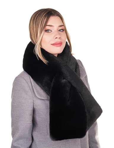 Futrzane Modern Scarf - Womens Faux Fur Stoles Wraps - Soft Collar for Jackets2
