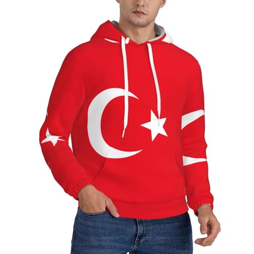 Sweat à capuche Turquie homme en polyester résistant, pull avec grande poche kangourou