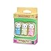 Sylvanian Families - Le Village - Les Triplés Souris Marshmallow - 5337 - Jumeaux et Bébés - Mini Poupées