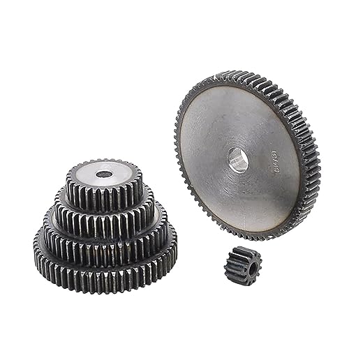 Bevel Gear Pinion Hardware Mechanical 1pcs Mod 1.5 Spur Gear 1.5M 12-27 Tooth Carbon Steel Thick 15mm Metal Mechanical Transmission Pinion Gear(24 Teeth)