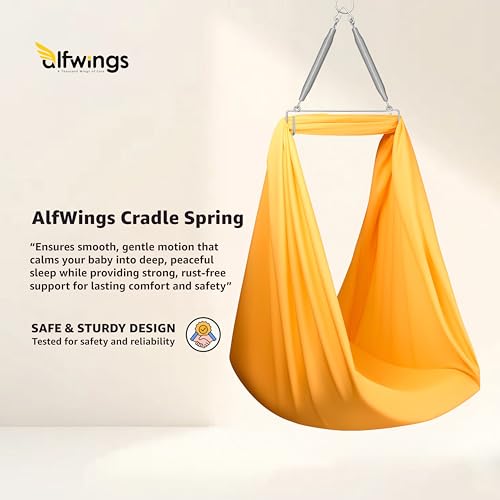 Image of Baby Cradle Spring with Hanger | Triangle Hanging Spring with Hanger for Swing, Thottil Hook | Up to 20Kg(Silver, Triangle Cradle Spring)