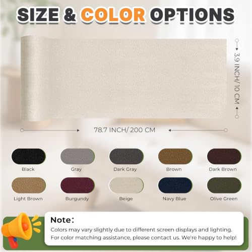 Self Adhesive Couch Patch Repair Fabric Velvet Tape Dark Gray, 4 x 79 Inch - image 2
