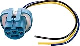 APDTY 95802 Super Bright White High Temp Headlight Bulb Socket Wiring Harness Pigtail Fits 9004 or 9007 Head Light Bulb