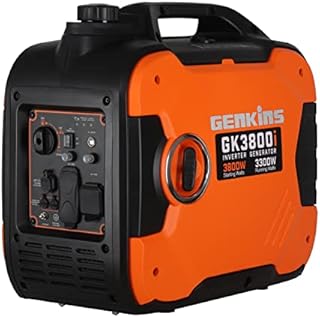 GENKINS 3800 Watt Portable Inverter Generator Ultra Quiet RV Ready Emergency Home Back up Recreation etc Gas Powered EPA Compliant