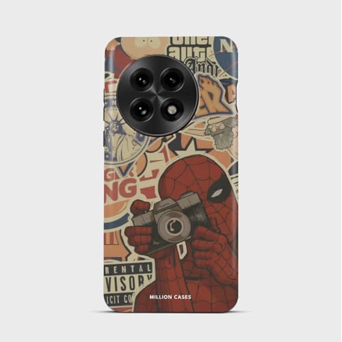 Image of MILLION CASES Back Cover Case for OnePlus 12 Scratch Resistant Anti-Slip Polycarbonate Shockproof Protective Durable Comic Spy Crystal Case for Men & Boys