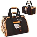 YOHOOLYO 2 In 1 Firewood Carrier, Waxed Canvas Large Fireplace Log Carriers Heavy Duty Firewood Tote Bag Log Holder with Handles Strap for Fireplace Indoor Outdoors Camping