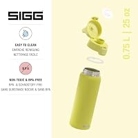 Sigg - Edelstahl Trinkflasche - Shield ONE Ultra Lemon - Für Kohlensäurehaltige Getränke Geeignet - Auslaufsicher - Federleicht - BPA-frei - Outdoor & Fitness - helles Zitronengelb - 0,75L – Ansicht 3
