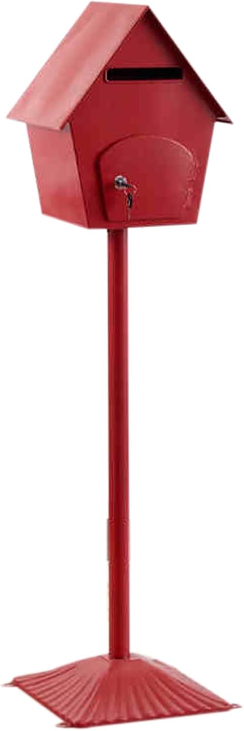 Cold Rolled Steel Mailbox with Lock Plastic Spraying Process Outdoor Vertical Rainproof Mailboxes Handmade Boxes Door Fully Open Parcel Boxes