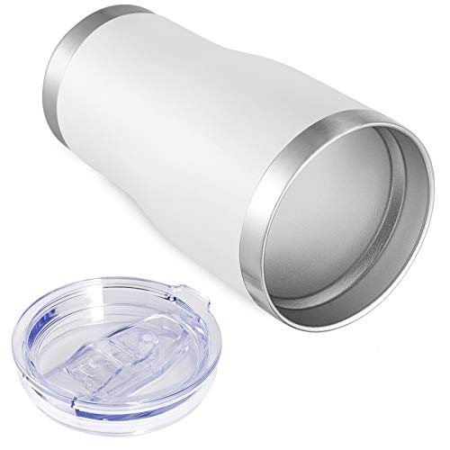 VEGOND-20oz-Tumbler-Stainless-Steel-Tumbler-Cup-with-Lid-And-Straw-Vacuum-Insulated-Double-Wall-Travel-Coffee-MugWhite-12-Pack