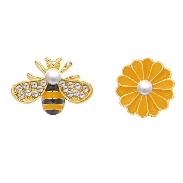 See full amazon price history chart for El Regalo Bee & Flower Pearl Stud Earrings- Asymmetrical Statement Cute Honeybee & Flower Stud Earrings for Girls & Women El Regalo Bee & Flower Pearl Stud Earrings- Asymmetrical Statement Cute Honeybee & Flower Stud Earrings for Girls & Women (B0CVX652YP) Amazon Price History, Amazon Price Tracker