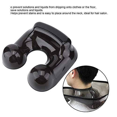Dioche Großes Halstablett für Salon, Friseur, Schönheit, Schulter, Verschüttungsfreier Dauerwellenbehälter, Kleidungsschutz, Schwarzes PVC, Professionelle Haarpflege-Wasserschale für (Transparentes