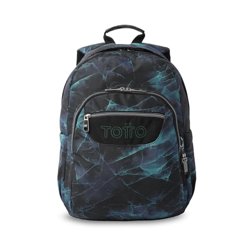 TOTTO   Mochila Escolar Adaptable a Carro, Modelo Acuareles, Capacidad 20 L, Bolsillo Pc 14