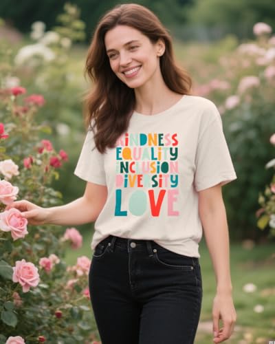 Kindness Teacher Shirt Women Special Education Shirts Teacher Life Love T-Shirt Inspirational Letter Print Tee Top3