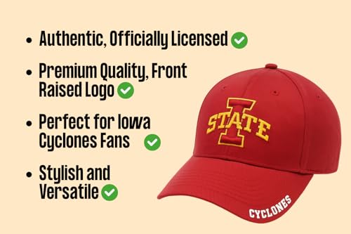 Gorra oficial Iowa State ajustable clásica roja miniatura 6