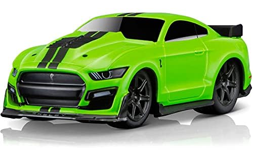 2020 GT500 Bright Green with Black Stripes 1/64 Diecast Model Car by Muscle Machines 15550grn