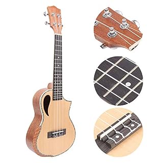Ukulélé pour débutant ukulélé 23 pouces placage épicéa visage simple cranté bras garde chaîne Instrument de musique… - Les Beatles, Paul McCartney, John Lennon, RIngo Starr, George Harrison Ukulélé pour débutant ukulélé 23 pouces placage épicéa visage simple cranté bras garde chaîne Instrument de musique… – Image 2