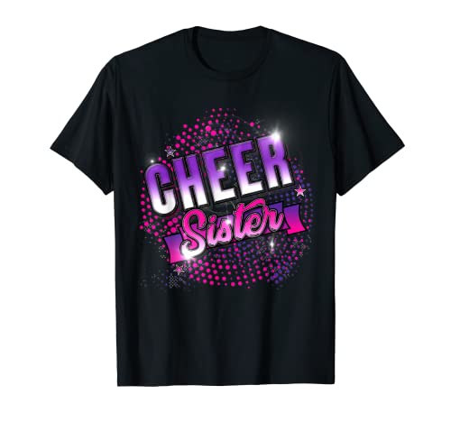 Cheer Shirts Cheer Sister - Camiseta de manga corta, diseño de animadora Camiseta