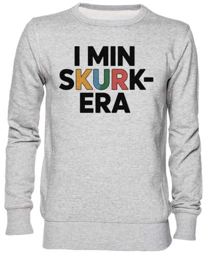 Sweat-shirt I Min Skurk-Era gris en jersey de coton unisexe pour homme et femme