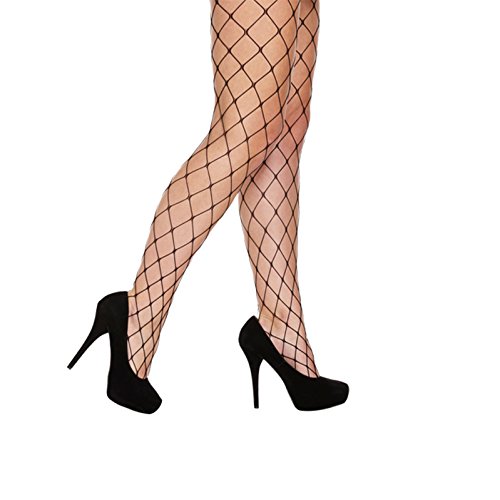 HENBRANDTHenbrandt Adult Black Whalenet Fashion Tights Women’s Fancy Dress Costume Accessories for Halloween Costumes and Cosplay Fishnet Tights for Women Fish Net Stockings Diamond Mesh Pantyhose