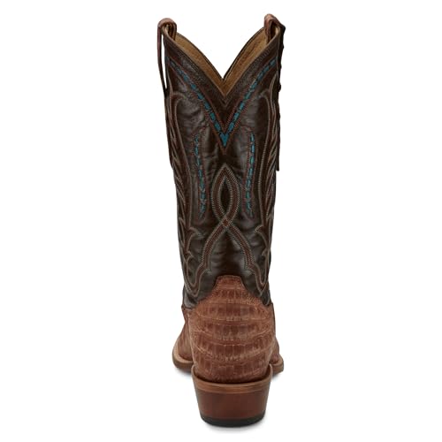 Tony Lama Men`s Tan Caiman Belly Brown Cowhide Top Tan 11.5 D3