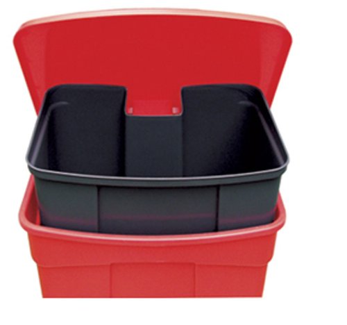 Continental 19, Plastic Step-On Waste Rigid Liner for 23-Gallon Receptacle, Rectangular, Black (Case of 1)