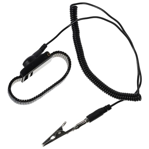 Image of ESD Wrist Strap Metal Extendable with Alligator Clip Grounding Wristband Detachable Extra Long Cord Adjustable ESD Wrist Band Electronics Repair