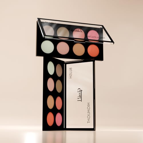 Image of Glam21 Blush & Highlighter Palette|Silky Smooth Pigments for Long-Lasting Shimmer Glow | Buildable Radiance | Lightweight & Blendable Formula | Suitable for All Indian Skin Tones | 21.5 gm - Amaze -02