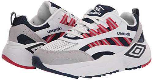 Umbro Mens Neptune Sneaker, White Dark Navy Vermillion, 6.5 Us #TOP6