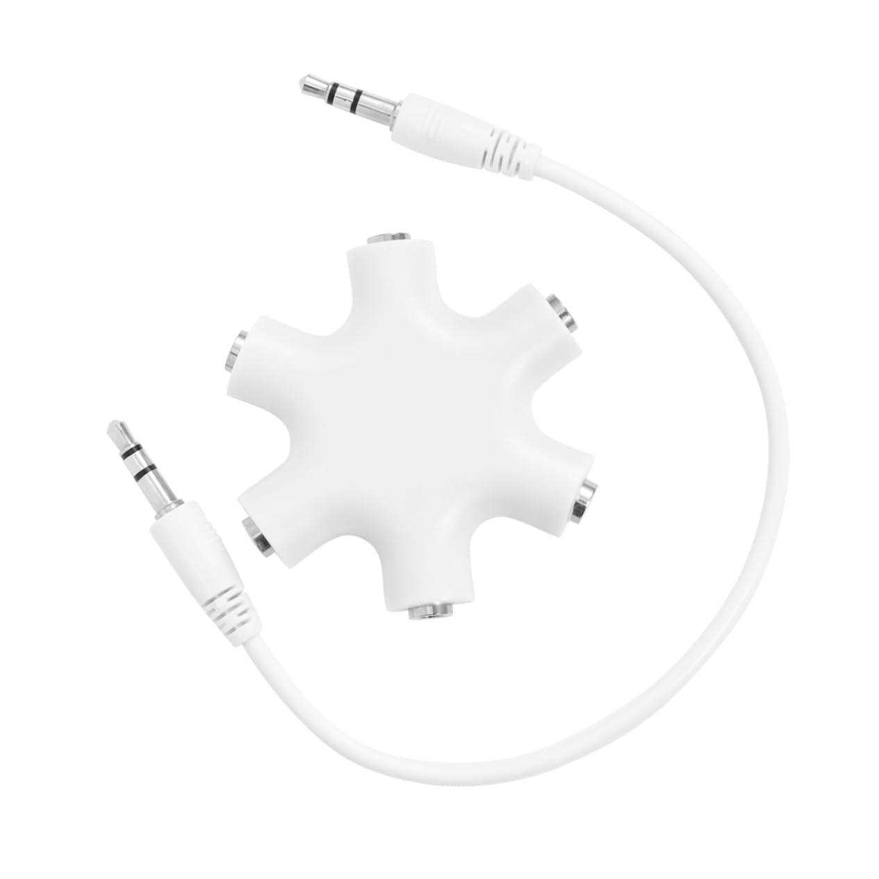 DIYEAH Way Audio Splitter Snowflake Shape Headphone Sharing Device for to Earphones Speakers Compatible with All Digital Devices Friendly