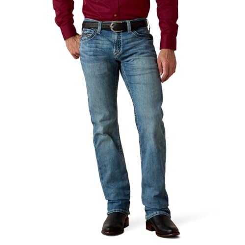 Photo de ARIAT Jean droit M7 Slim Wessley pour homme, Gaviota, 34W x 34L