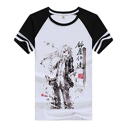 XINSHUN Tokyo Ghoul Shirt Juzo SUZUYA Shirt Fashion Raglan Short Sleeve Modal Shirt Anime Shirts Summer Anime T-Shirt Athletic Shirt Modal Tee Shirt Top (Raglan,S)