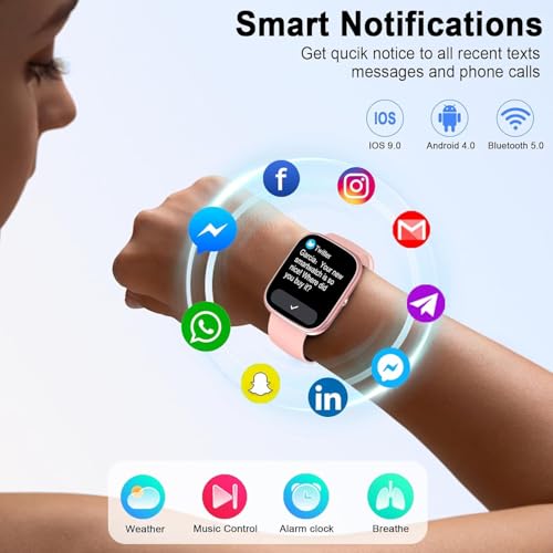 Image of Smart Watch 2026 NEW 1.91 inch Smartwatch for Men Women(Answer /Make Call),Fitness Watch with 110+ Sport Modes, Reloj Inteligente with Sleep Monitor /Heart Rate /Step /Calories /IP68,for Android iOS, Gold Pink