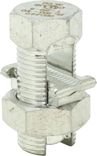 Image of Southwire SB2 /0-8CPD Split Bolt Connector; 2 /0 STR-1 /0 STR; Dual-Rated for use with Copper & Aluminum Conductors; Gray (Pack of 5)