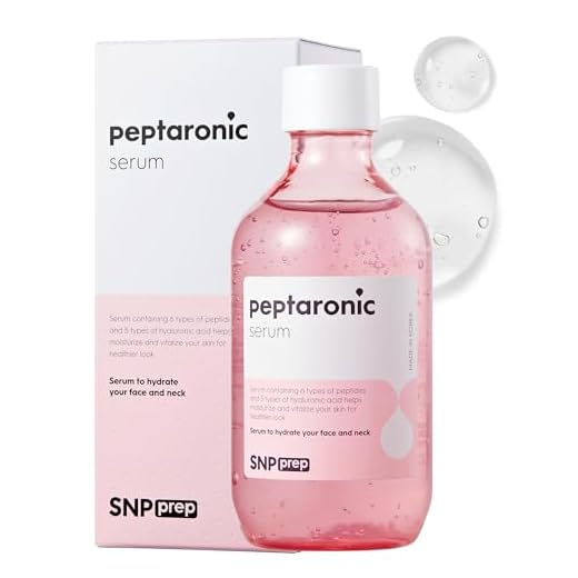 Sérum SNP Prep Peptaronic – Sérum coreano para rostro y cuerpo con 6 péptidos y 5 tipos de ácido hialurónico para un cuidado hidratante reafirmante, hidratación no grasa, 220ml