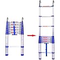 MYDSLYYH Ladders,Aluminumcopiladder with Hook, 8M/7M/6M/5M/4M/3M/2M/1M Tall Multi-Purpose Aluminum Portable Extensionladder,for Climb Home Builders Attic Work Place, Load 150Kg/6.3M/20.5Ft